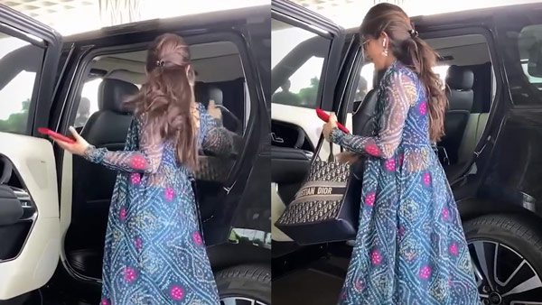 sreeleela arrived in range rover