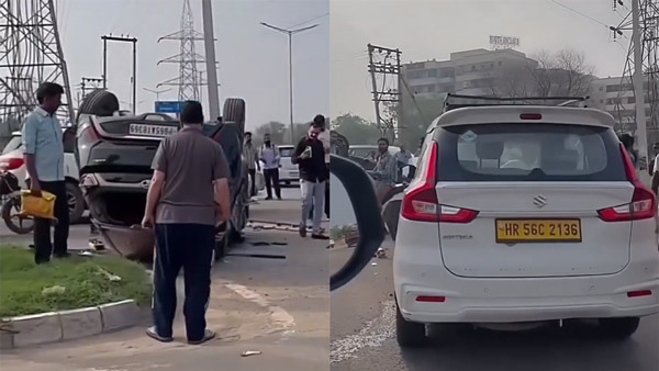 Tata nexon and maruti ertiga crash