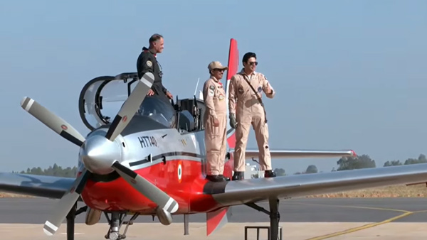 Tejasvi Surya Takes Sortie In HTT-40