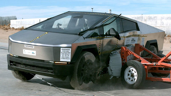 Tesla cybertruck side crash test