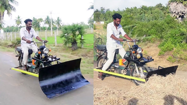 Tamilnadu youth converts moped to excavator