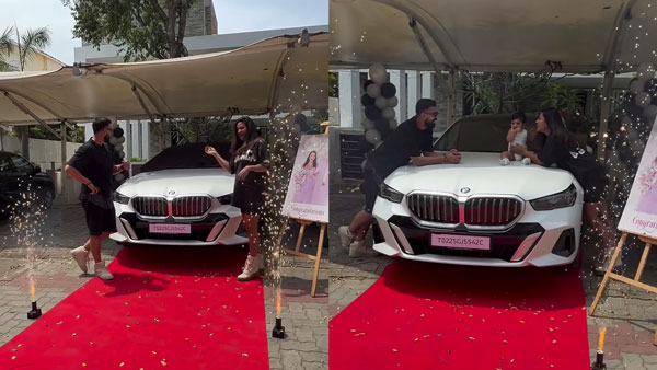 Amala paul got gift bmw 5 series luxury car from husband