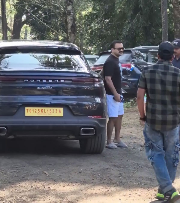 kunchacko boban spotted with porsche