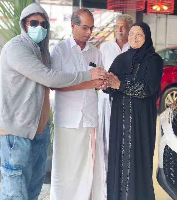 surprise car gift by son