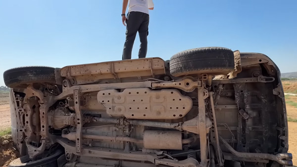 toyota fortuner car crashed