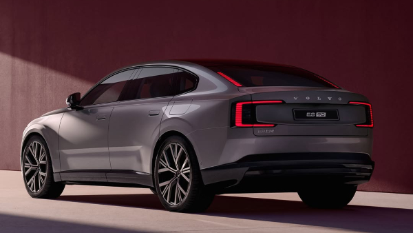Volvo first electric sedan es90 rear look