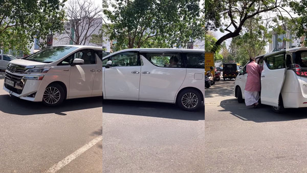 Actor ramu seen driving a toyota vellfire