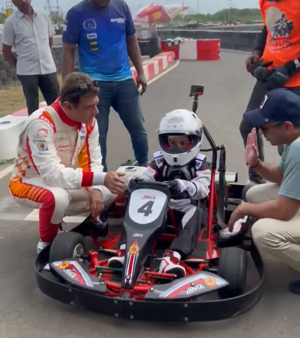 Ajith Son Car Race Ajith Son Car Race