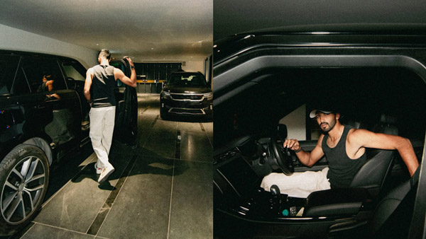 devdutt padikkal posed with car