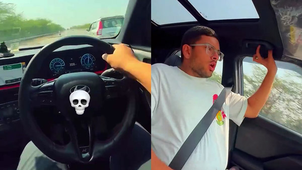 car driver reached top speed