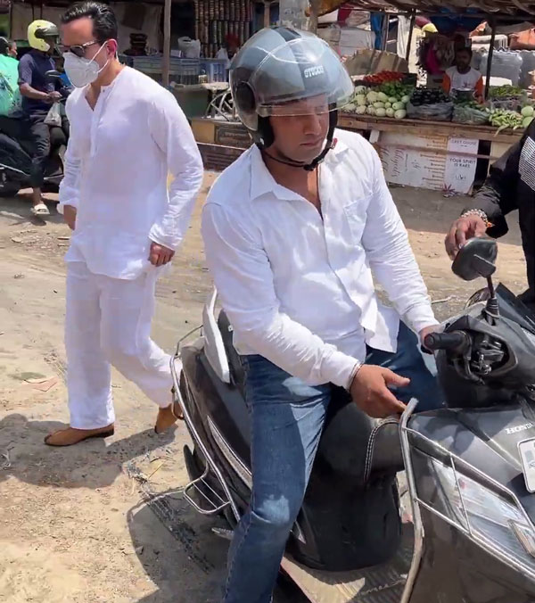 Saif Ali Khan With Mask Saif Ali Khan With Mask