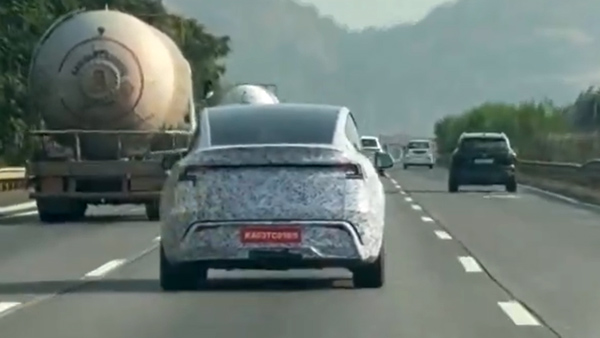 tesla electric car spotted