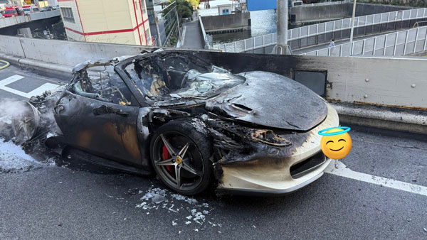 After the incident ferrari car pic