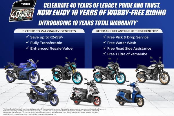 yamaha new 10-year total warranty