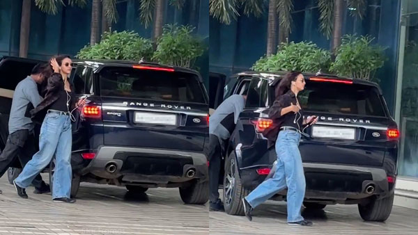 tripti dimri in range rover