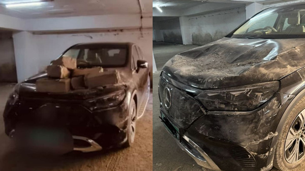 mercedes-benz eqe electric car wrecked