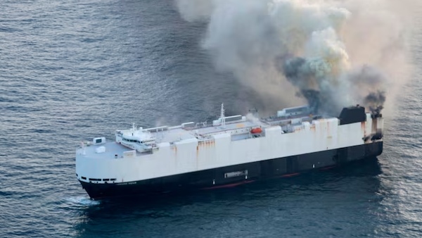 Ship Fire With Electric Cars