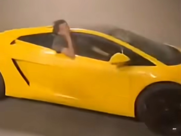 lamborghini car driver rash driving