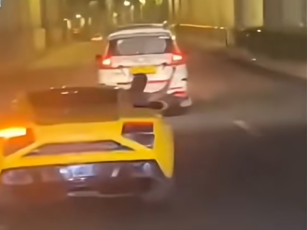 lamborghini car driver rash driving