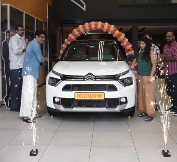 movie director unnikrishnan bought citroen basalt car