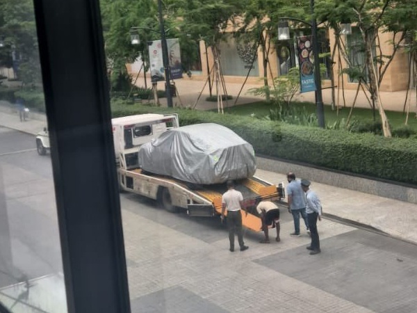 model y electric car at india s first tesla showroom