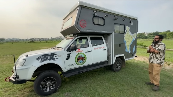 tata yodha transformed into motorhome vehicle