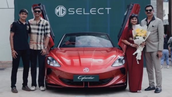 first mg cyberster electric car customer