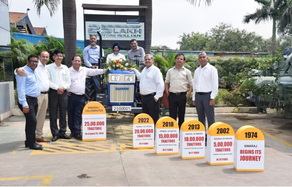 swaraj tractors production milestone