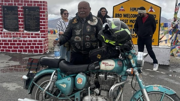 retired lieutenant colonel sohan roy bike riding