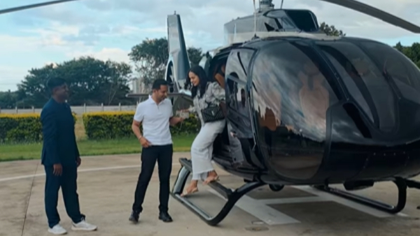 close friends arrived in helicopter for mercedes-amg g63 delivery