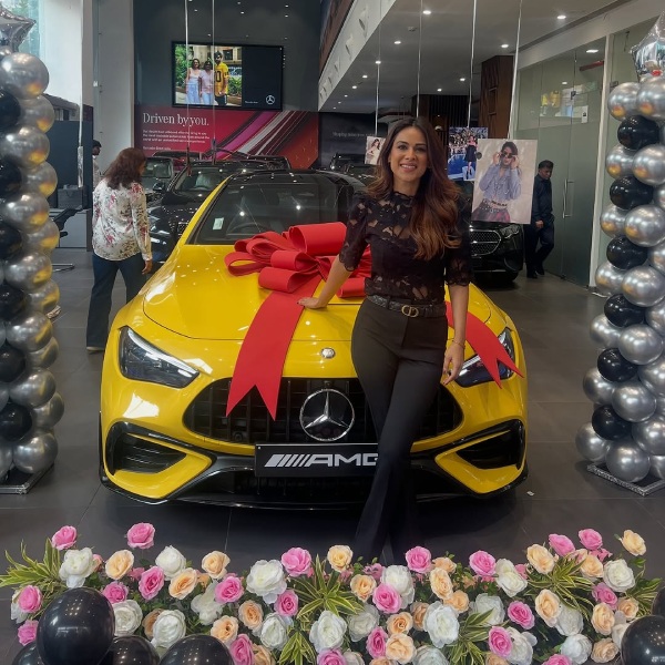 actress nia sharma buys mercedes-amg cle53