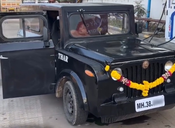 maruti 800 converted into mahindra thar
