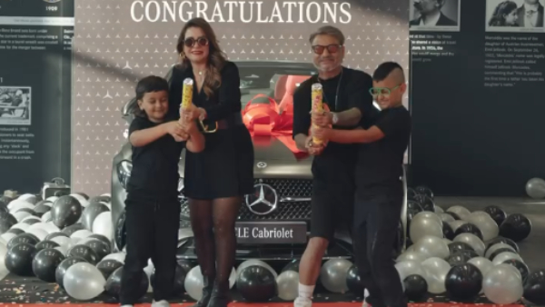 famous indian hair stylist bought mercedes-benz cle cabriolet car