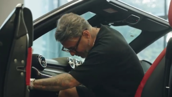 famous indian hair stylist bought mercedes-benz cle cabriolet car