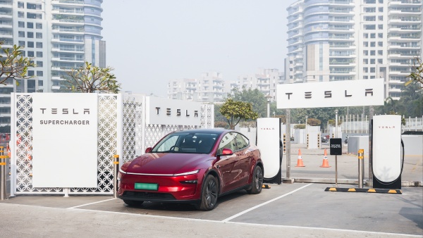 tesla supercharger facility in gurugram haryana