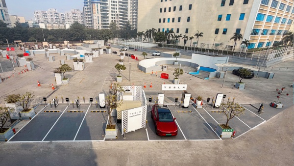 tesla supercharger facility in gurugram haryana
