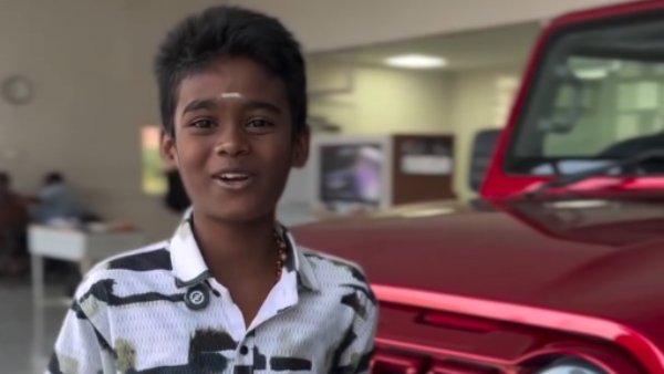 15-year-old youtuber koduvai anbu bought brand-new mahindra thar roxx