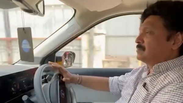 kerala transport minister kb ganesh test drove tata sierra car