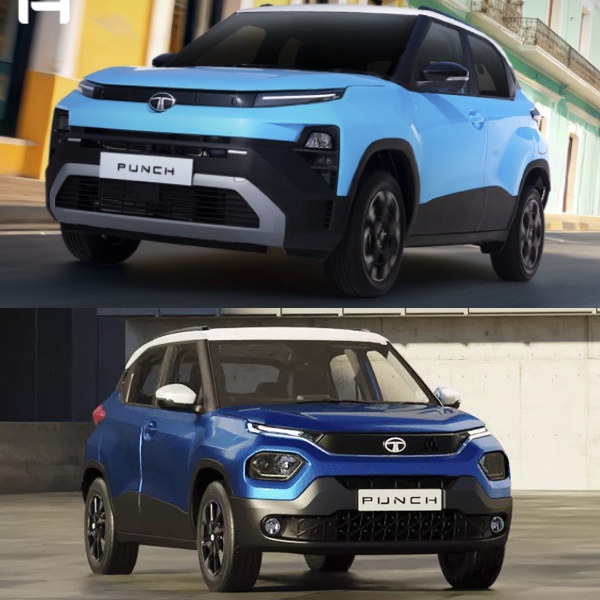 new tata punch facelift vs existing old model