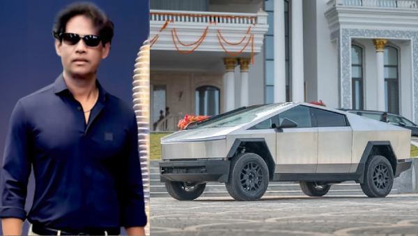 chennai businessman adityaram bought tesla cybertruck electric vehicle
