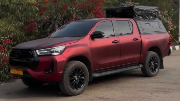 actor prakash raj modified his toyota hilux pick-up truck