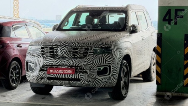 mahindra scorpio n facelift spotted
