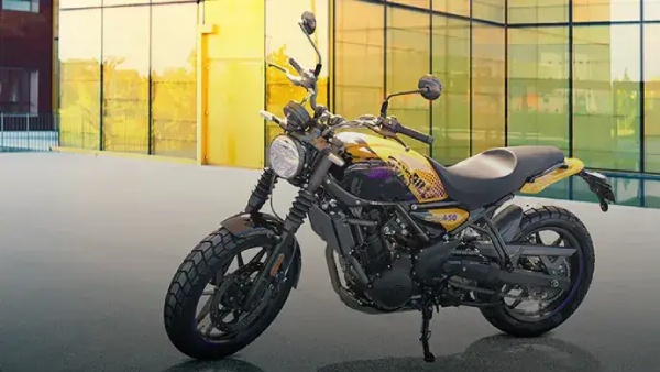 royal enfield removed yellow ribbon colour option in guerrilla 450 motorcycle
