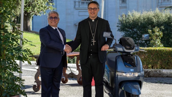 tvs motor delivers two iqube to the vatican city state governorate