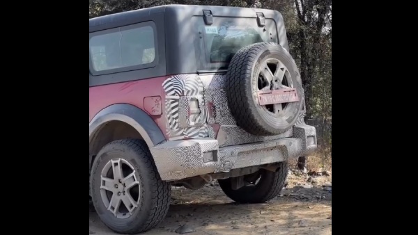mahindra thar 3-door facelift spotted