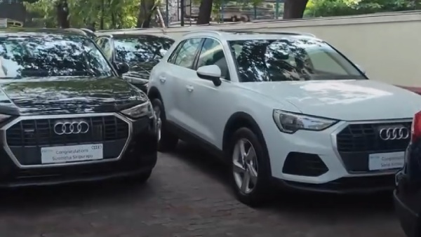 brand-new audi a4 luxury sedan cars gifted by chennai company