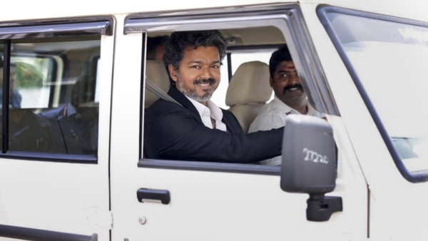 chief minister vijay drives bolero chief minister vijay drives bolero