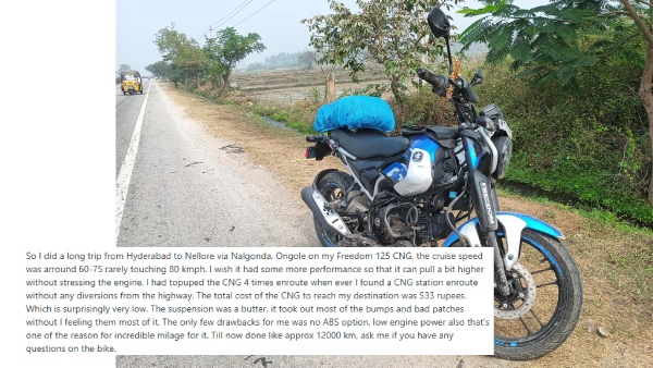 Bajaj Freedom 125 User Experience