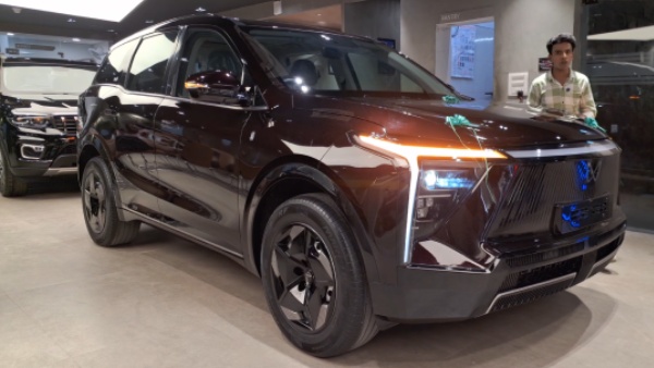 mahindra xev 9s electric car at dealership showrooms