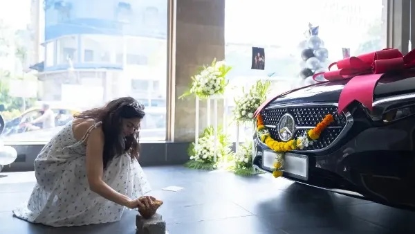 actress mithila palkar bought brand-new mercedes-benz e-class luxury car